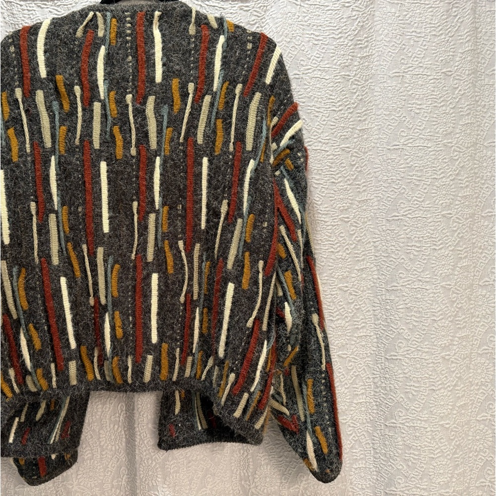 Multicolor Patterned Knit Sweater - image 4